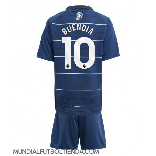 Camiseta Aston Villa Emiliano Buendia #10 Tercera Equipación Replica 2024-25 para niños mangas cortas (+ Pantalones cortos)